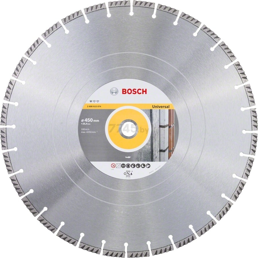 Круг алмазный 450х25,4 мм BOSCH Standard for Universal (2608615074)